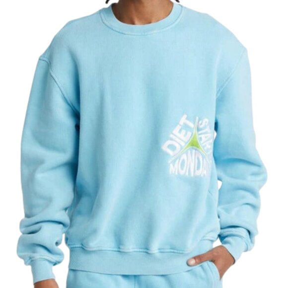 Diet Starts Monday Vintage Wash Embroidered Heavyweight Crewneck Sweatshirt - Picture 1 of 7